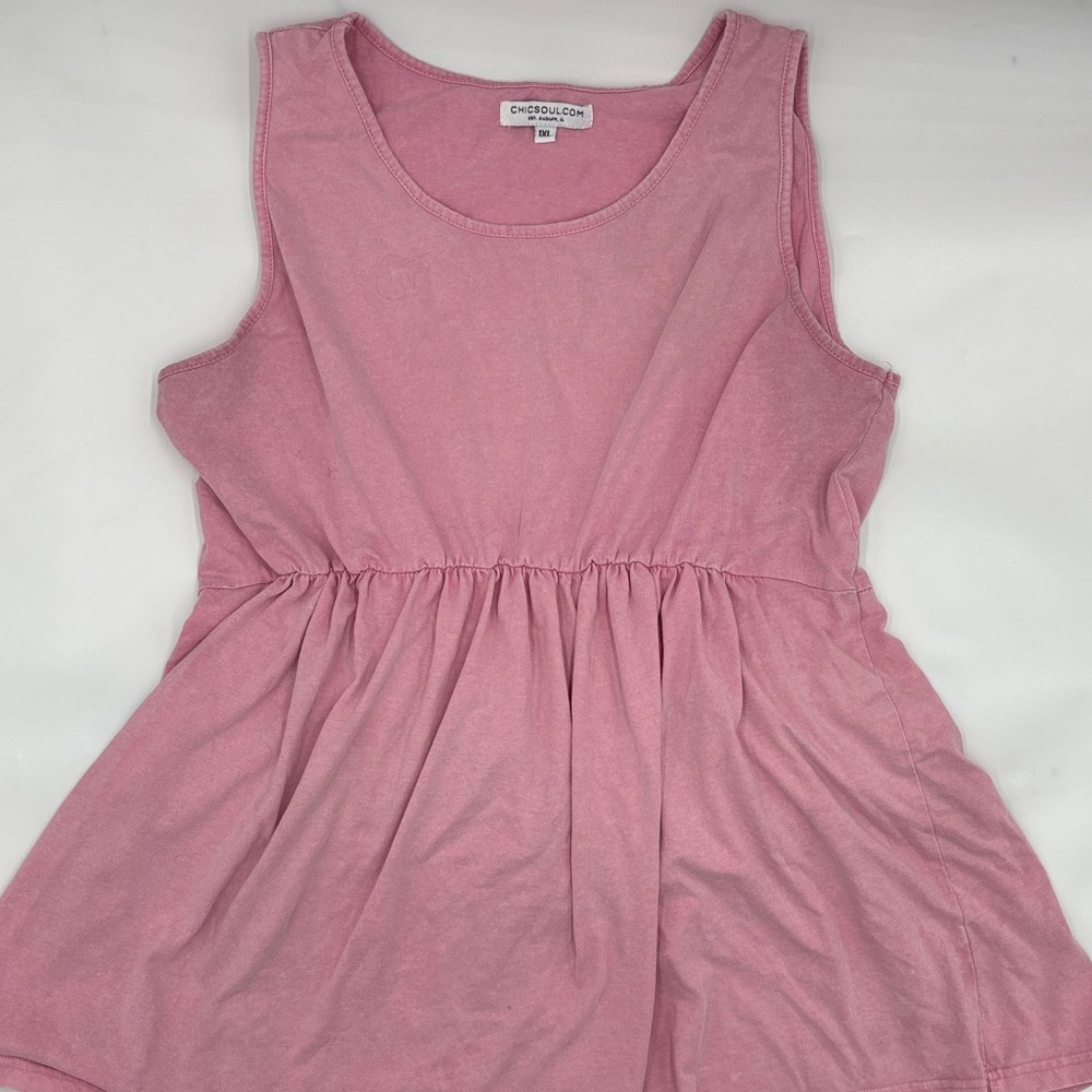 Chicsoul.com Cotton-Blend Peplum Tank Top